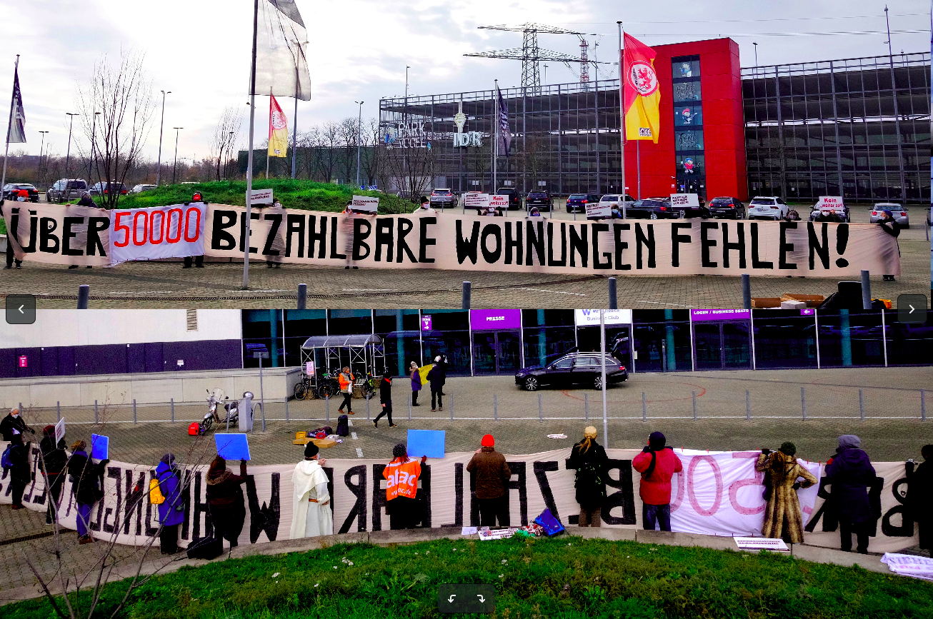 Protestaktion: „Kein weiter so in der Wohnungspolitik!“ –